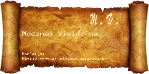 Mocznai Viviána névjegykártya